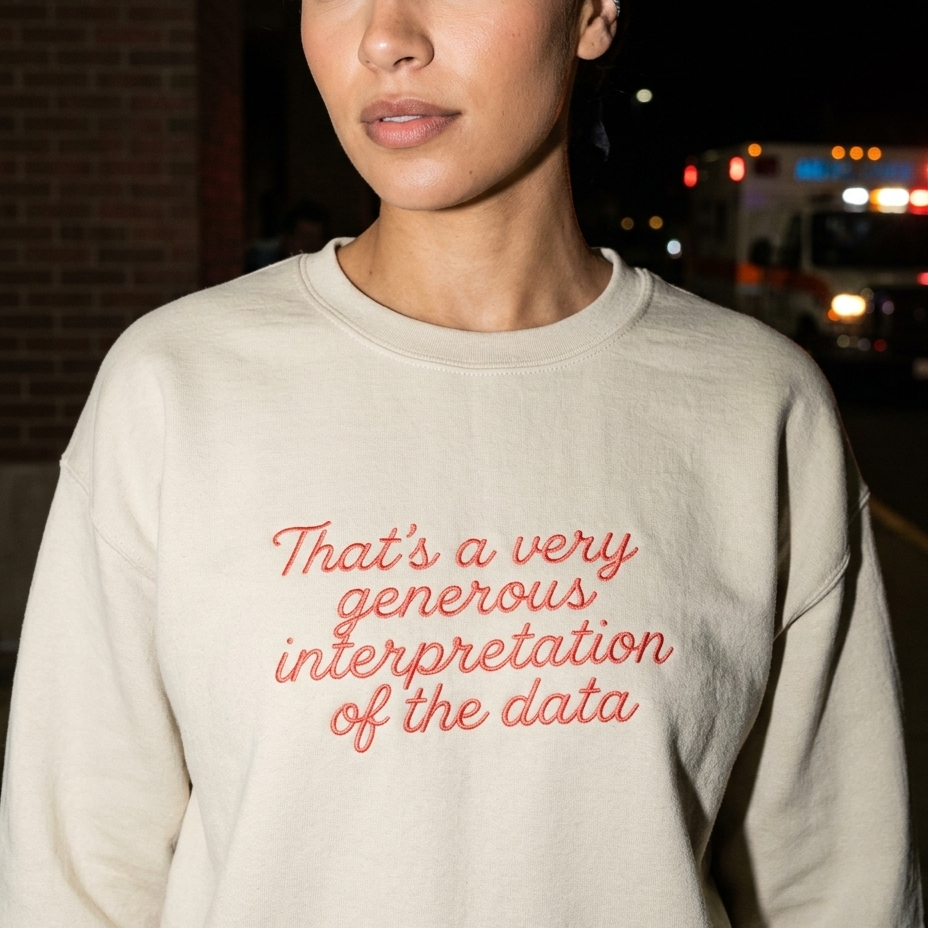Sand embroidered sweatshirt lifestyle photo, scale-corrected
