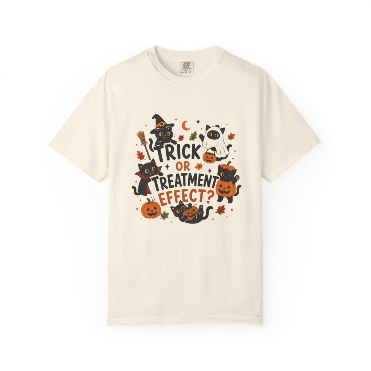 Alternate view of the "Trick or Treatment Effect" garment-dyed evidence-based medicine t-shirt