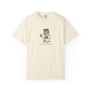 Alternate view of the Cardi-OWL-ogist garment-dyed cardiology t-shirt.
